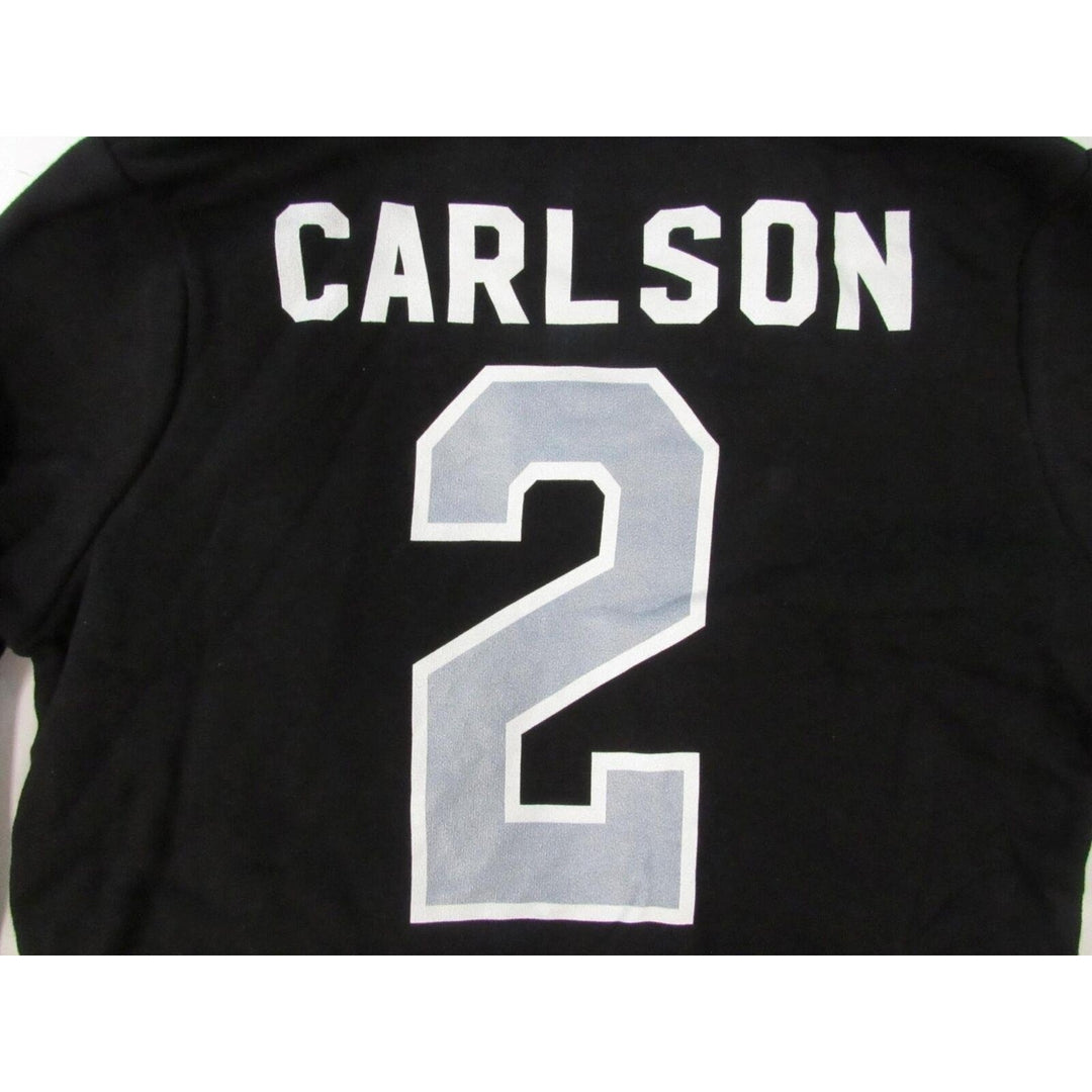 Las Vegas Raiders 2 Daniel Carlson Womens Size S Black V-Neck Hoodie Image 4