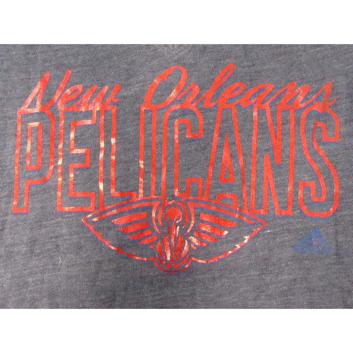 Orleans Pelicans Womens Size S Small Heather Blue Adidas Shirt Image 3