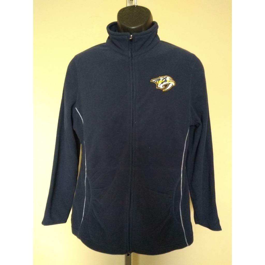 Nashville Predators Womens Size M Medium Blue Majestic Full Zip Jacket Image 1