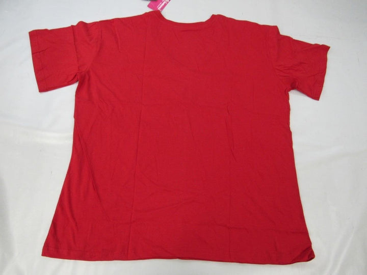 Chicago Blackhawks Womens Plus Size 1XL Majestic Red Distressed Shirt Image 3