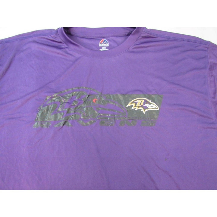 Baltimore Ravens Mens Size 2XL-Tall Majestic Long Sleeve Polyester Shirt Image 3