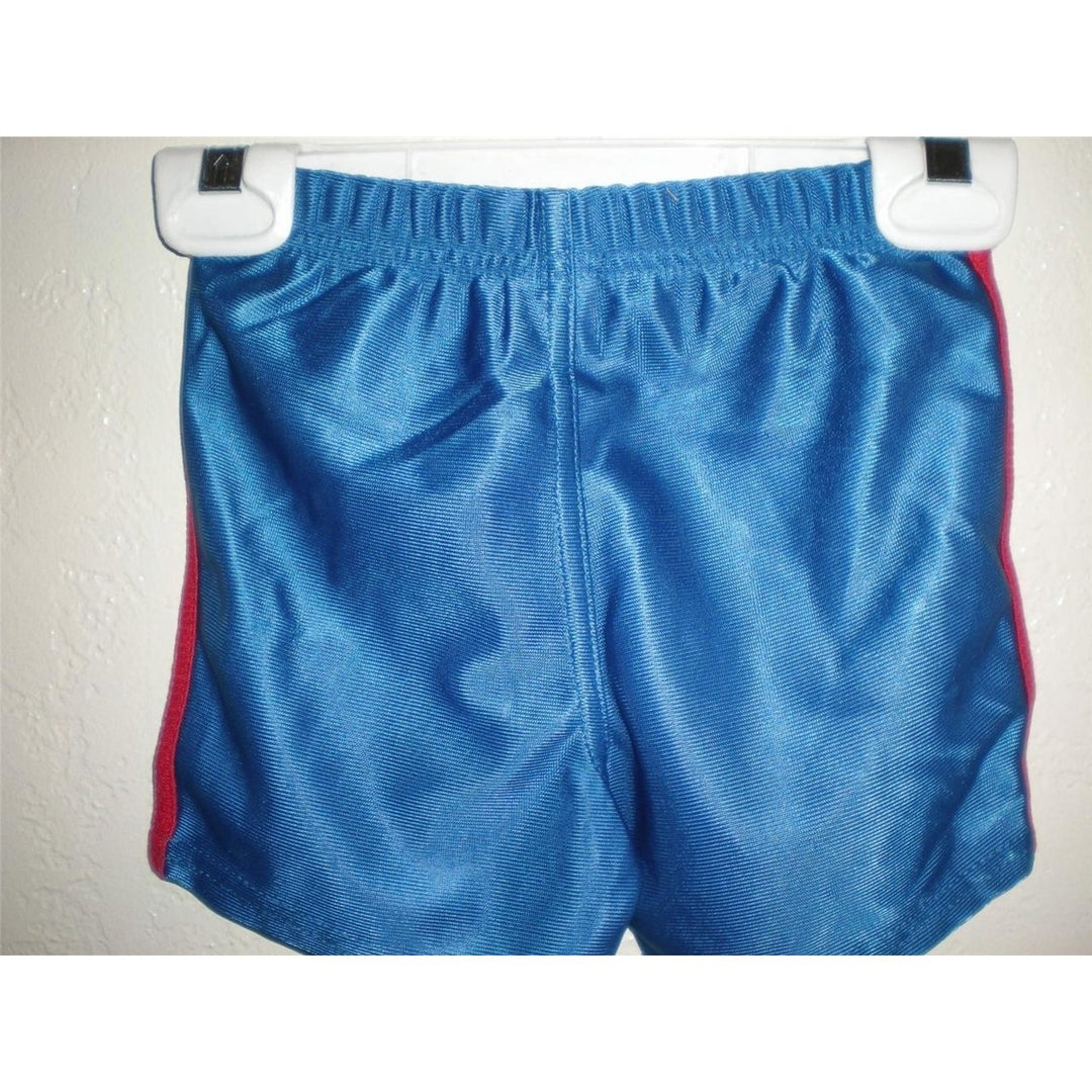 INFANTS 6/9 Months Blue and Red Athletic Shorts 22SO Image 1