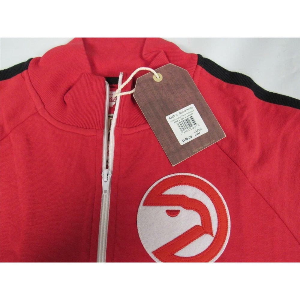 Atlanta Hawks Mens Size L Large Mitchell and Ness French Terry Jacket 100 Image 2