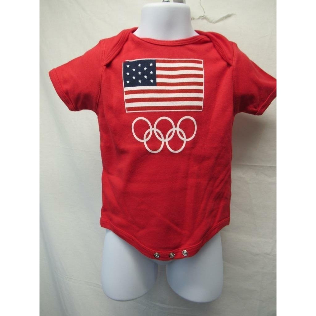 USA Olympic Infants Size 12 Months Red Creeper Image 1