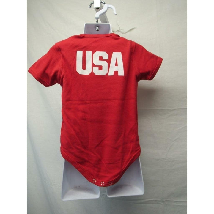 USA Olympic Infants Size 12 Months Red Creeper Image 3