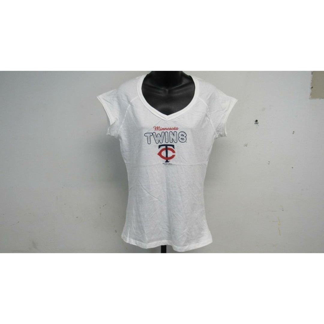 Minnesota Twins Womens Size XL XLarge White Shirt 20 Image 2