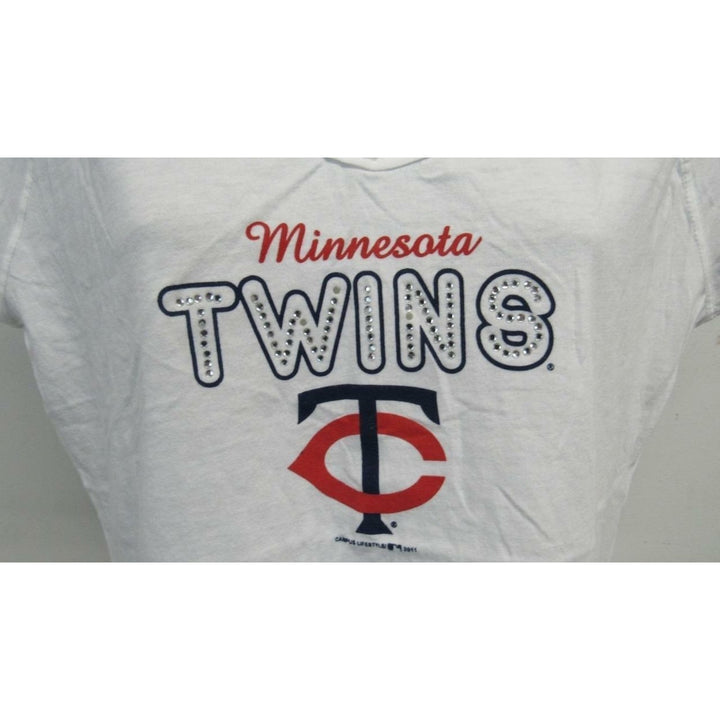 Minnesota Twins Womens Size XL XLarge White Shirt 20 Image 3