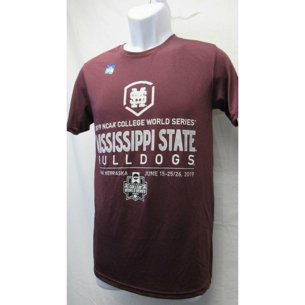 Mississippi Bulldogs College World Series 2019 Mens Size S Maroon Shirt Image 2