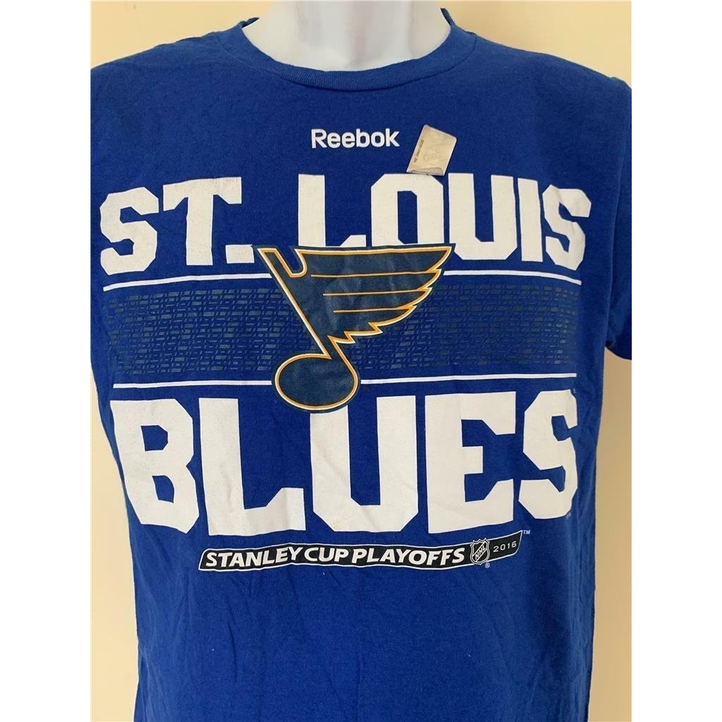 St. Louis Blues Mens Size S Small Blue Adidas Shirt Image 2