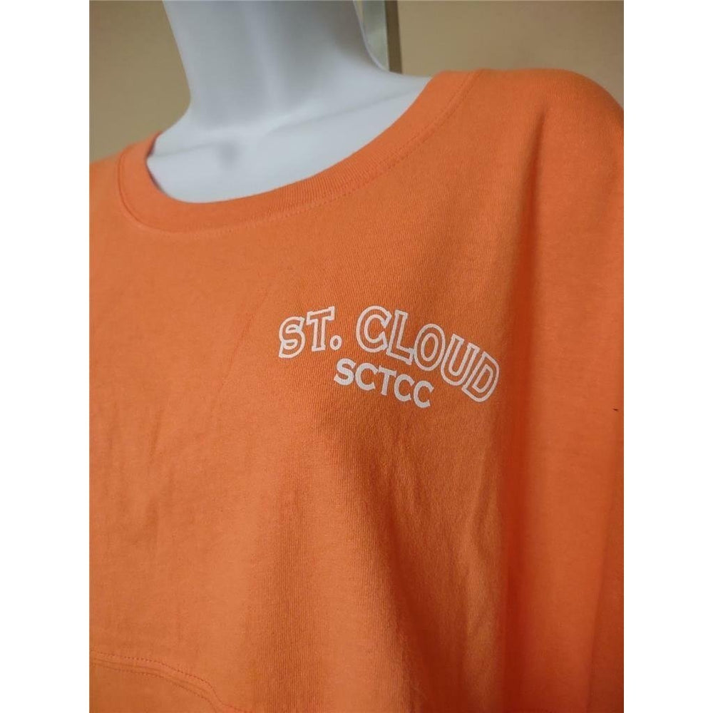 St. Cloud SCTCC Womens Size L Large Orange J. America Oversized Shirt Image 2