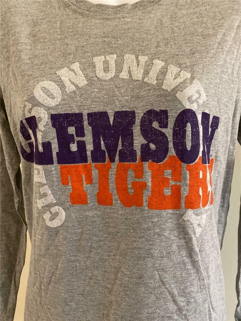 Clemson Tigers Womens Size M Medium Gray Russell Shirt Image 2