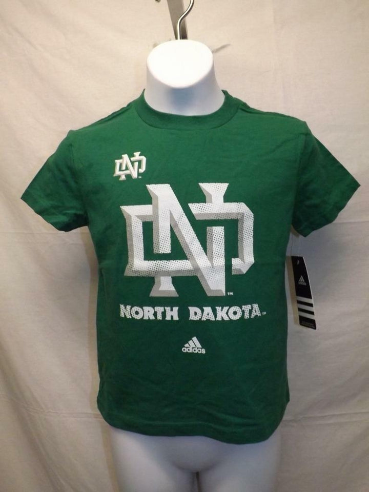 North Dakota Fighting Hawks Child Sizes M Medium (5/6) Green Adidas Shirt Image 3