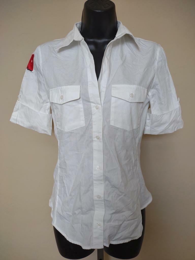 Minor Flaw-Wisconsin Badgers Womens Size XS White Button Up Shirt Meesh and Mia Image 1