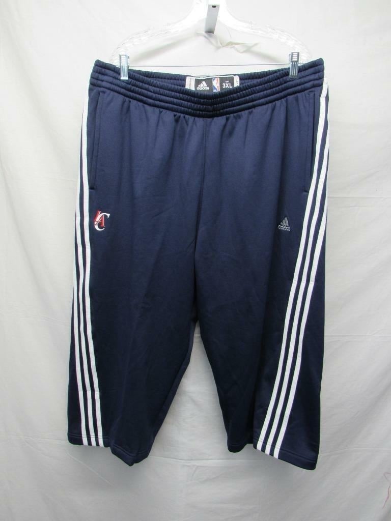 Los Angeles Clippers Mens Size 3XL+2 Blue Adidas Long Sweat Shorts Capri Image 1