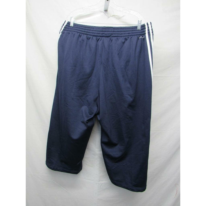 Los Angeles Clippers Mens Size 3XL+2 Blue Adidas Long Sweat Shorts Capri Image 3