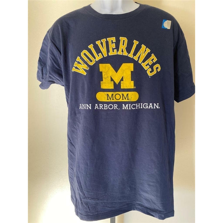 Michigan Wolverines Mens Size L Large Blue Shirt Image 1