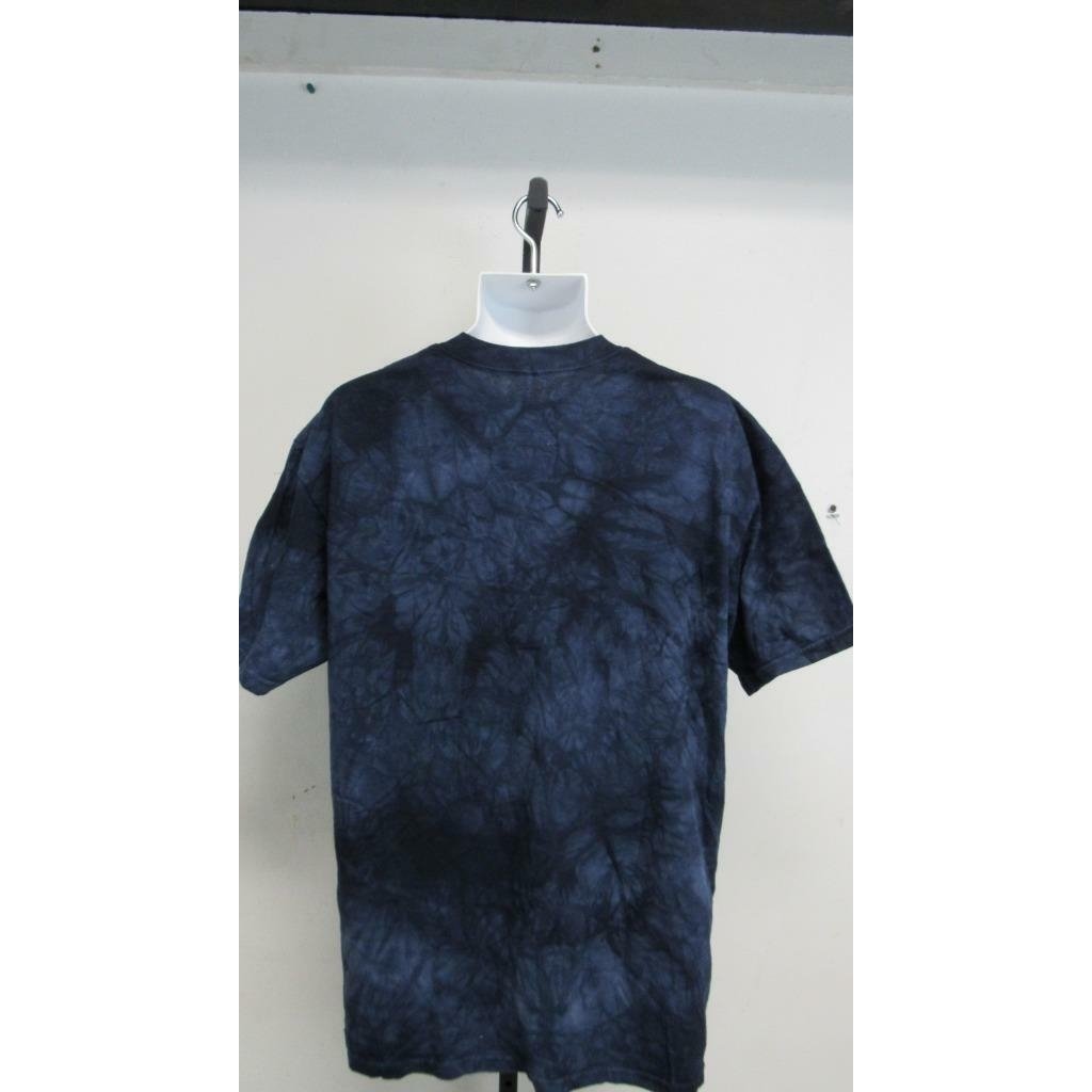 Hampshire Wildcats Mens Size L Large Tye Dyed Navy Blue Shirt Image 4