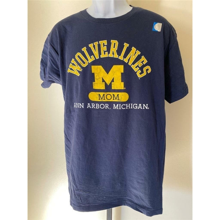 Michigan Wolverines Mens Size L Large Blue Shirt Image 2