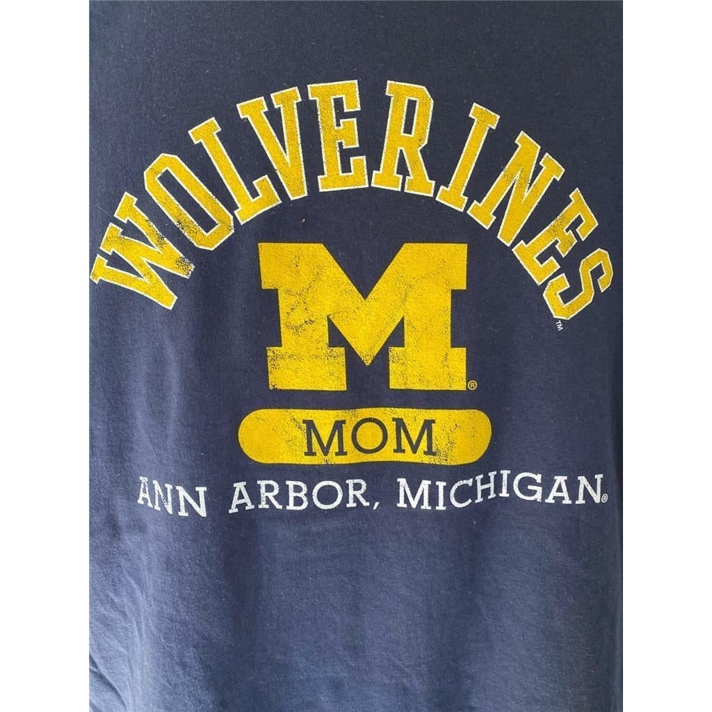 Michigan Wolverines Mens Size L Large Blue Shirt Image 3