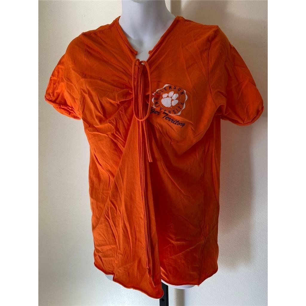 Clemson Tigers Womens Size M Medium Orange Shirt Image 2