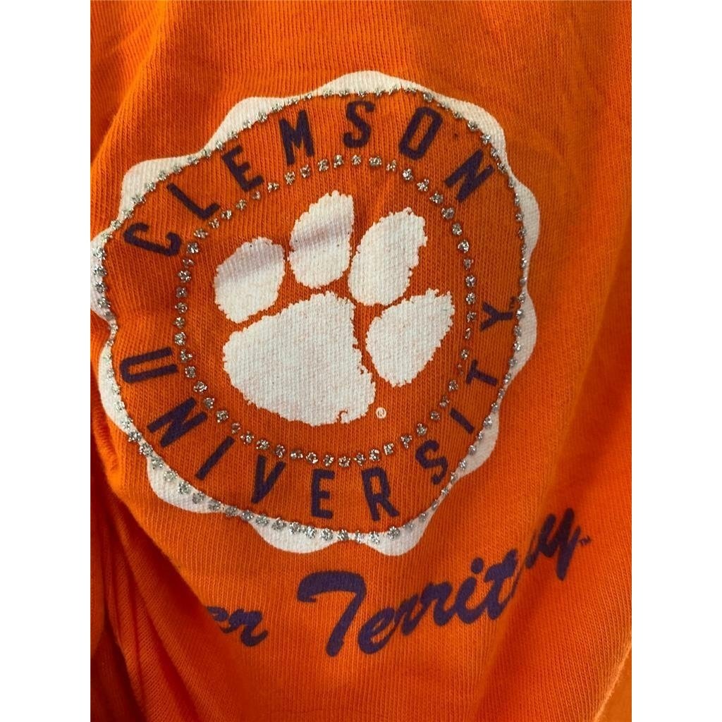 Clemson Tigers Womens Size M Medium Orange Shirt Image 3