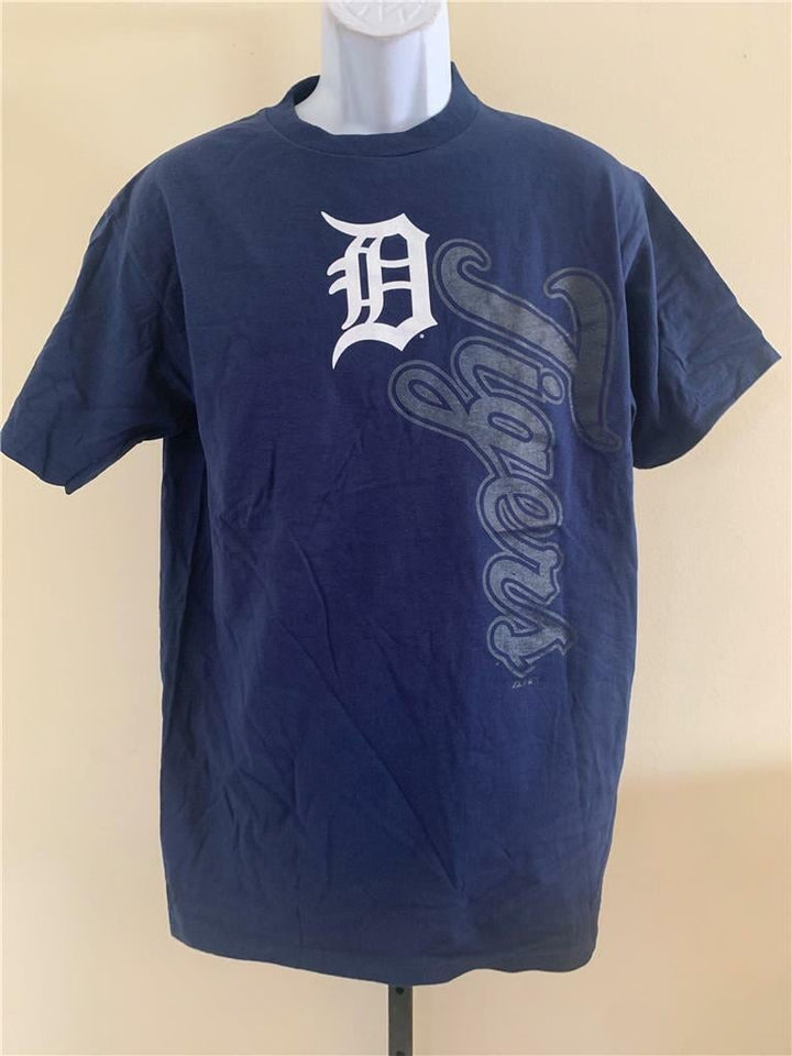 Detroit Tigers Mens Size M Medium Blue Genuine Merchandise Shirt Image 1