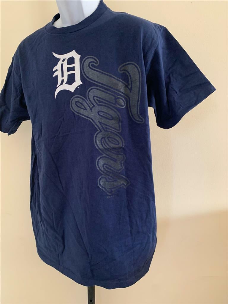 Detroit Tigers Mens Size M Medium Blue Genuine Merchandise Shirt Image 2