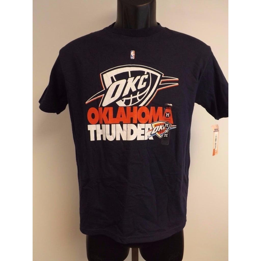 Oklahoma Thunder Mens size M Medium Majestic Blue Shirt MSRP 18 Image 1