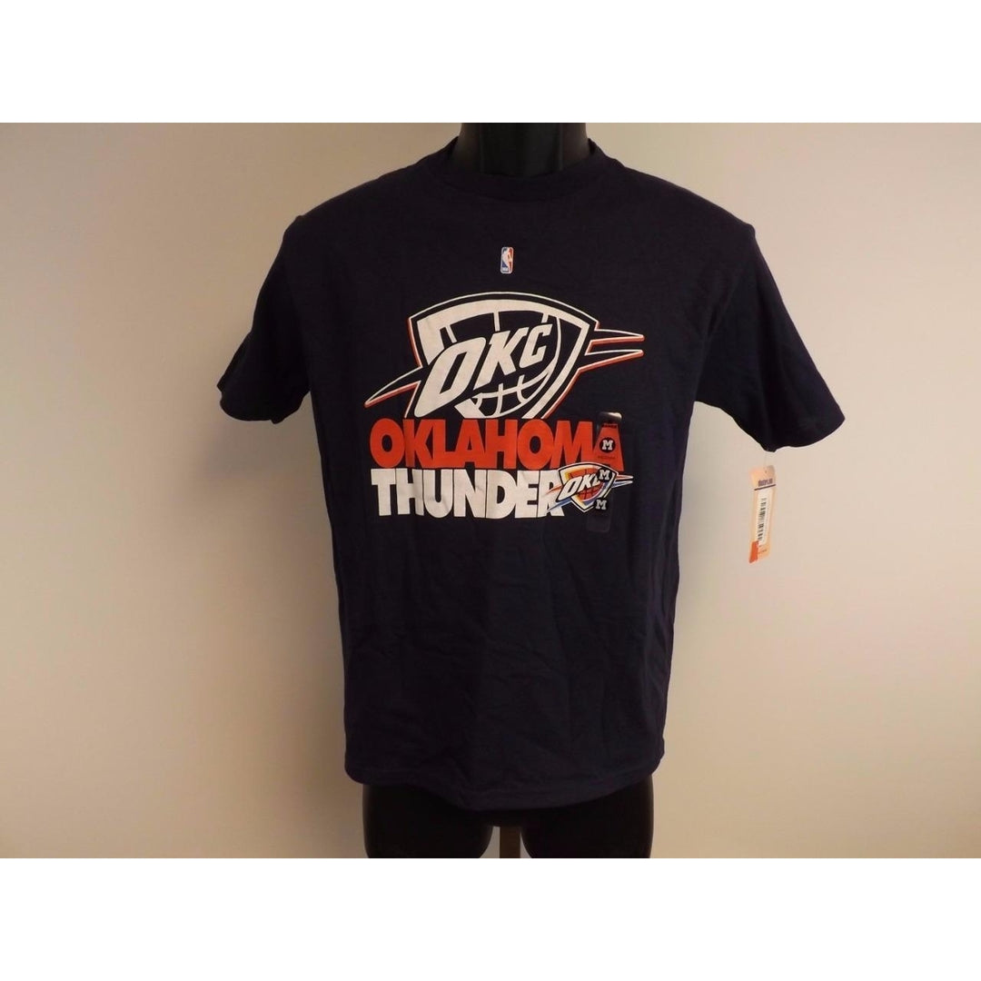 Oklahoma Thunder Mens size M Medium Majestic Blue Shirt MSRP 18 Image 2