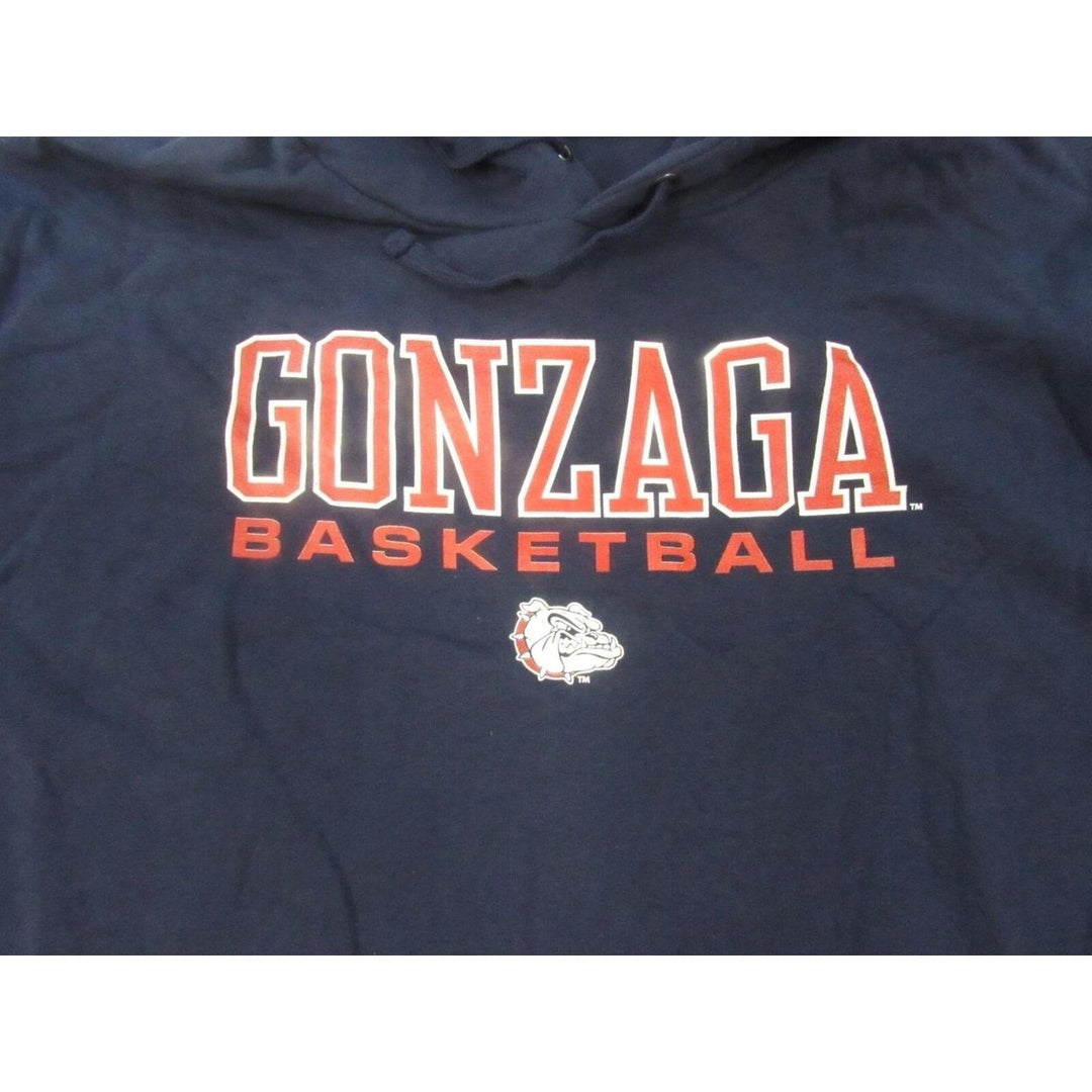 Gonzaga Bulldogs Basketball Mens Size 5XL 5XLarge Navy Blue Hoodie Image 3