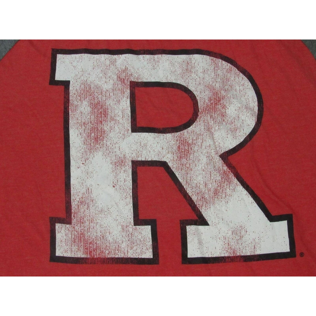 Rutgers Scarlet Knights Mens Size 3XL 3XLarge Red Shirt w/ Distressed Print Image 3