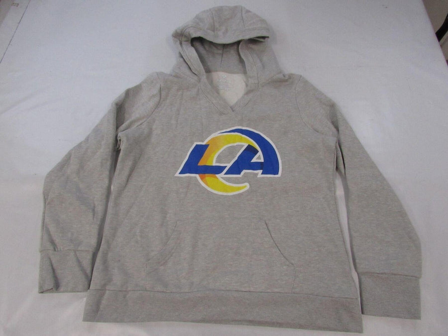 Los Angeles Rams Womens Size XL XLarge Gray V-Neck Hoodie Image 1