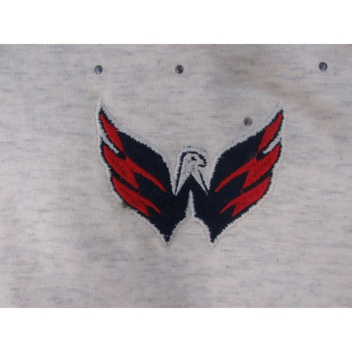 Washington Capitals Womens Size M Heather Cream Full-Zip Jacket Hoodie Image 3