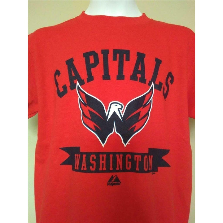 Washington Capitals Youth Size L Large Red Shirt Image 2