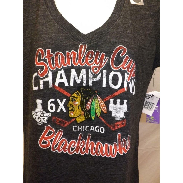 Chicago Blackhawks "6X Champion" Womens Size S Small Shirt by Alyssa Milano Image 2