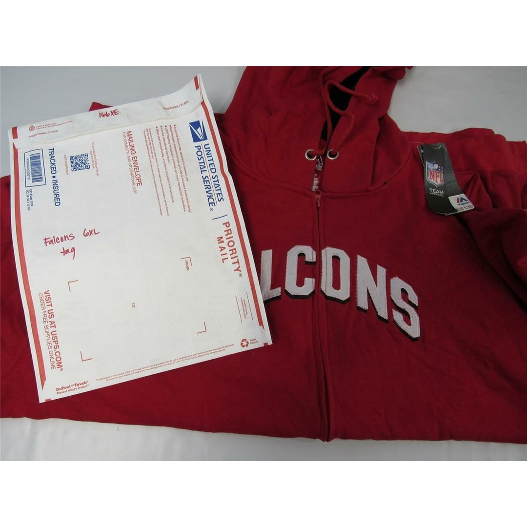 Atlanta Falcons Mens Size 6XL Full Zip Majestic Hoodie Jacket Image 4