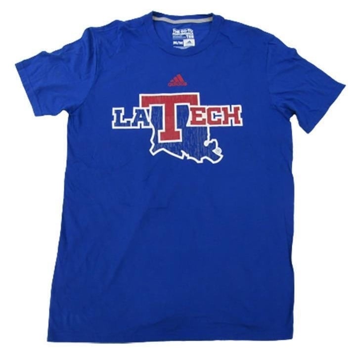 Louisiana Tech Bulldogs Mens Size M Medium Adidas Blue Shirt Image 1