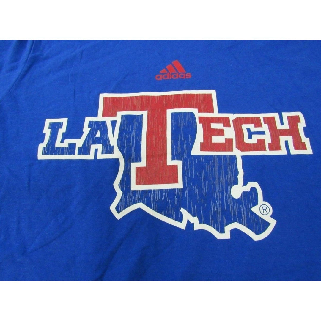 Louisiana Tech Bulldogs Mens Size M Medium Adidas Blue Shirt Image 4