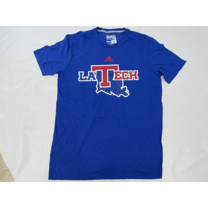 Louisiana Tech Bulldogs Mens Size M Medium Adidas Blue Shirt Image 6