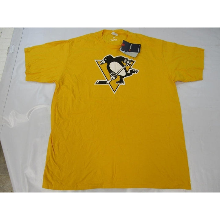 Pittsburgh Penguins Mens Size XL XLarge Yellow Shirt Image 4