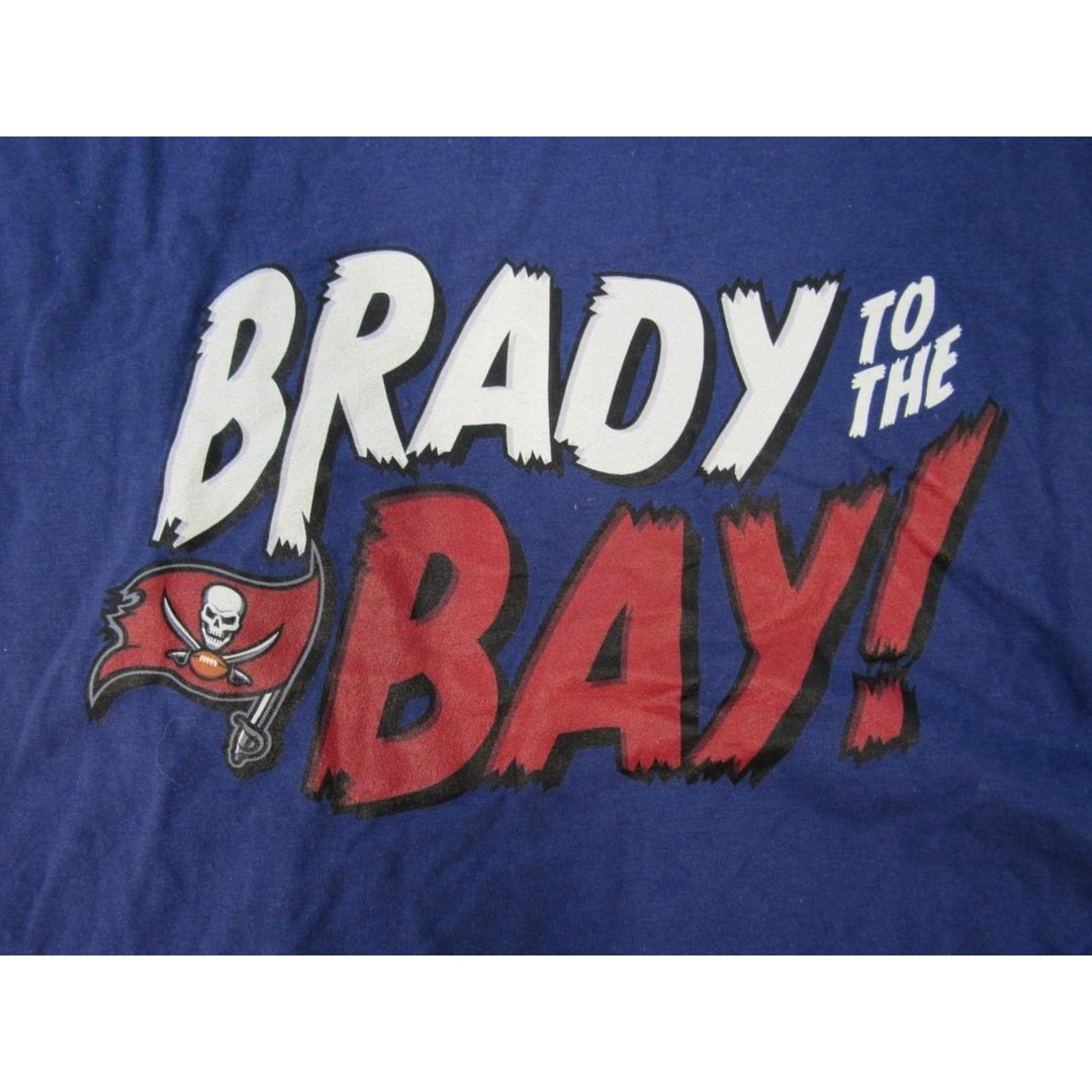 Tampa Bay Buccaneers Tom Brady Mens Size M Medium Steel Blue Shirt Image 3