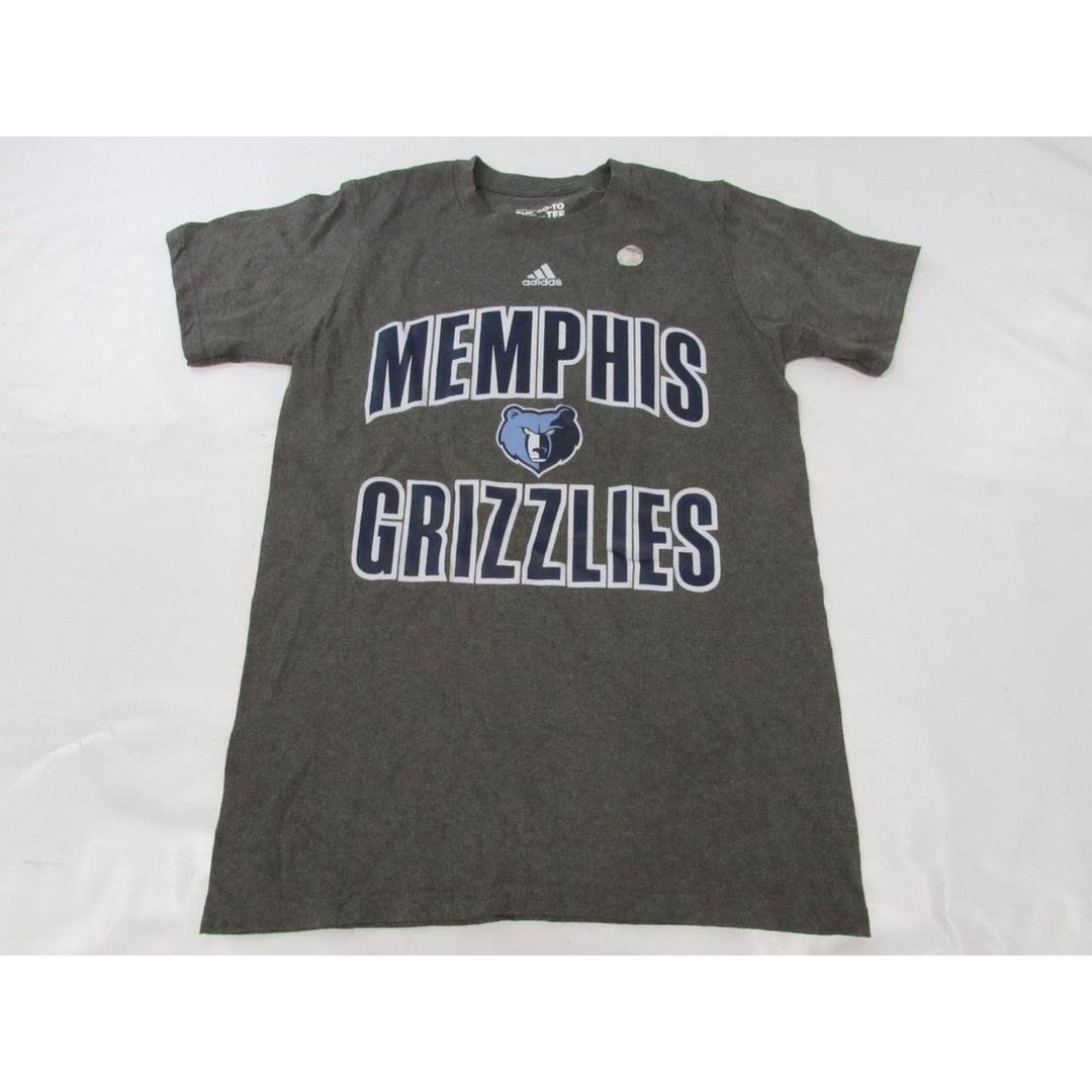 Memphis Grizzlies Mens Size S Small Gray Adidas Shirt Image 1