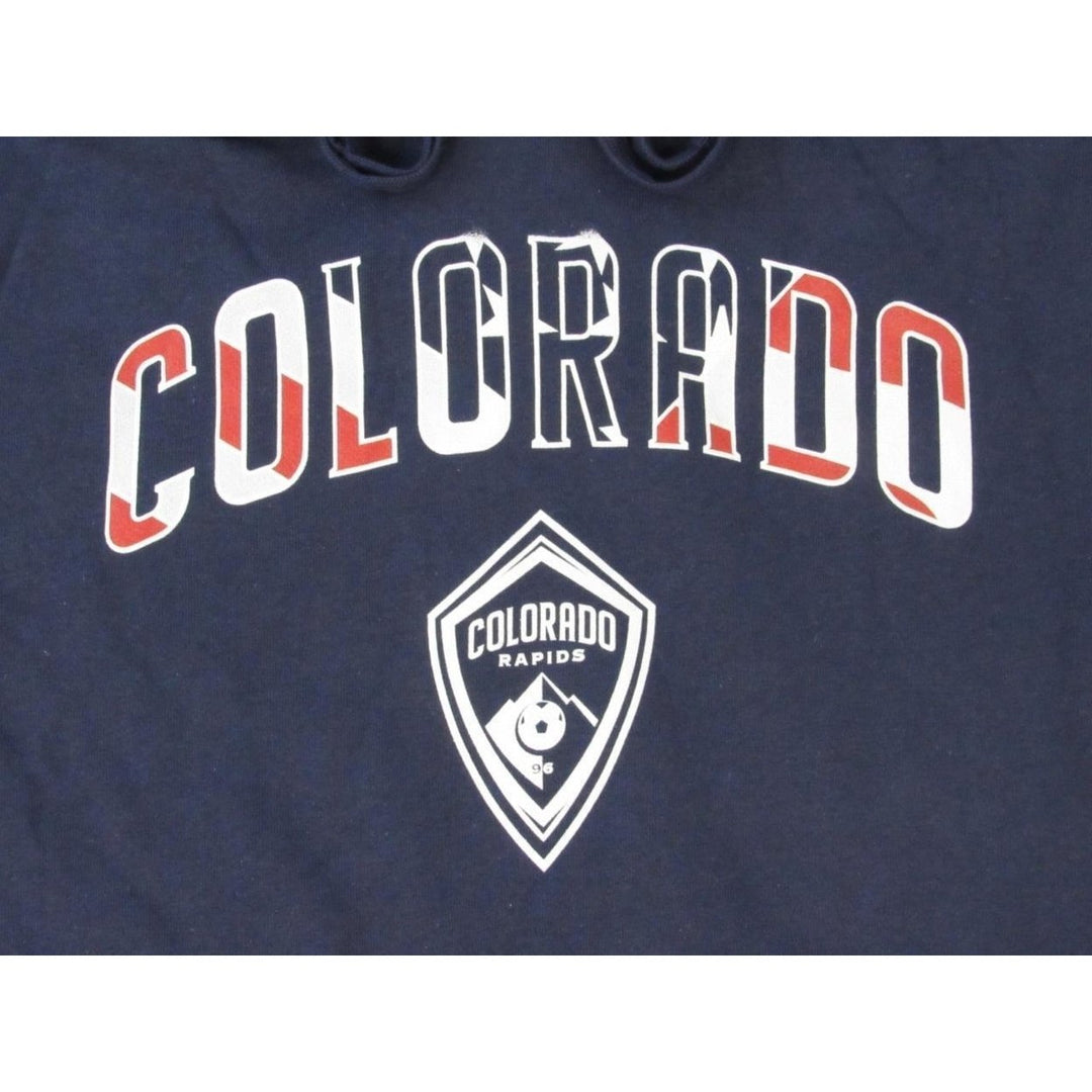 Colorado Rapids Patriotic Mens Size M Medium Navy Blue Hoodie Image 3