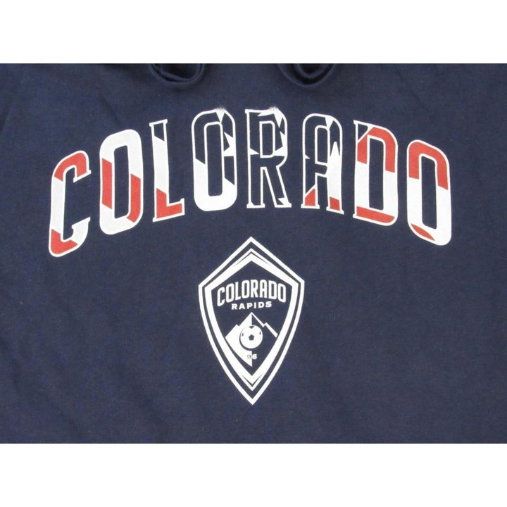 Colorado Rapids Patriotic Mens Size M Medium Navy Blue Hoodie Image 3