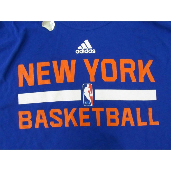 York Knicks Mens Size 4XL 4XLarge Blue Adidas Climalite Long Sleeve Shirt Image 2