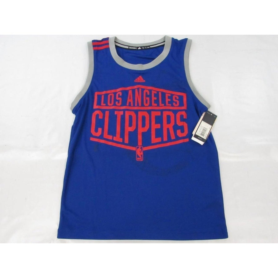 Los Angeles Clippers Mens Size M Medium Adidas Blue Climalite Tank Shirt 35 Image 1