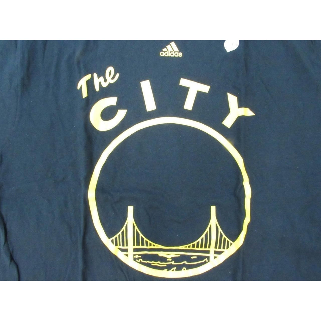 Golden State Warriors "The City" Mens Size 2XL Black Adidas Shirt Image 3