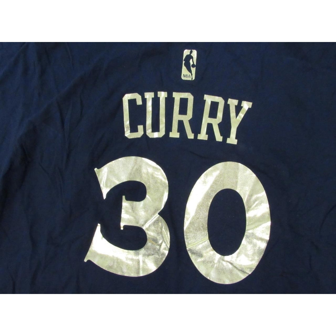 Golden State Warriors 30 Stephen Curry Mens Size L Black Adidas Shirt 32 Image 4