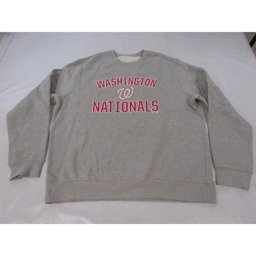 Washington Nationals Mens Size XL XLarge Gray Sweatshirt Image 1