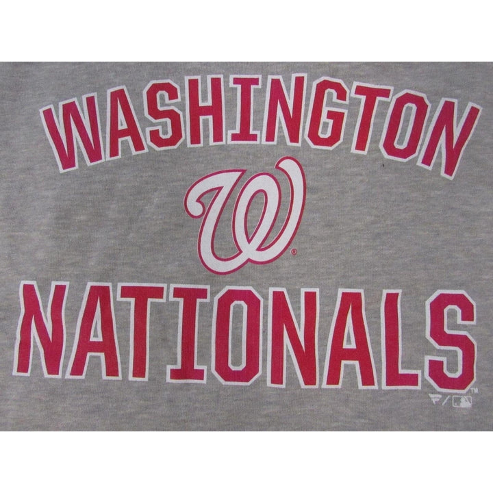 Washington Nationals Mens Size XL XLarge Gray Sweatshirt Image 3